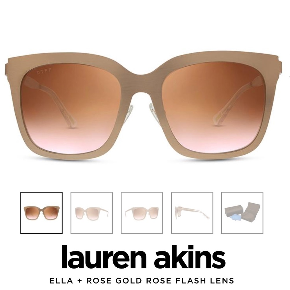 Diff eyewear Lauren Akins rose gold glasses